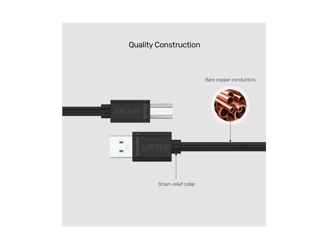 Unitek USB 2.0 to USB-B Cable 1M in Qatar Unitek USB 2.0 to USB-B Cable 1M in Qatar